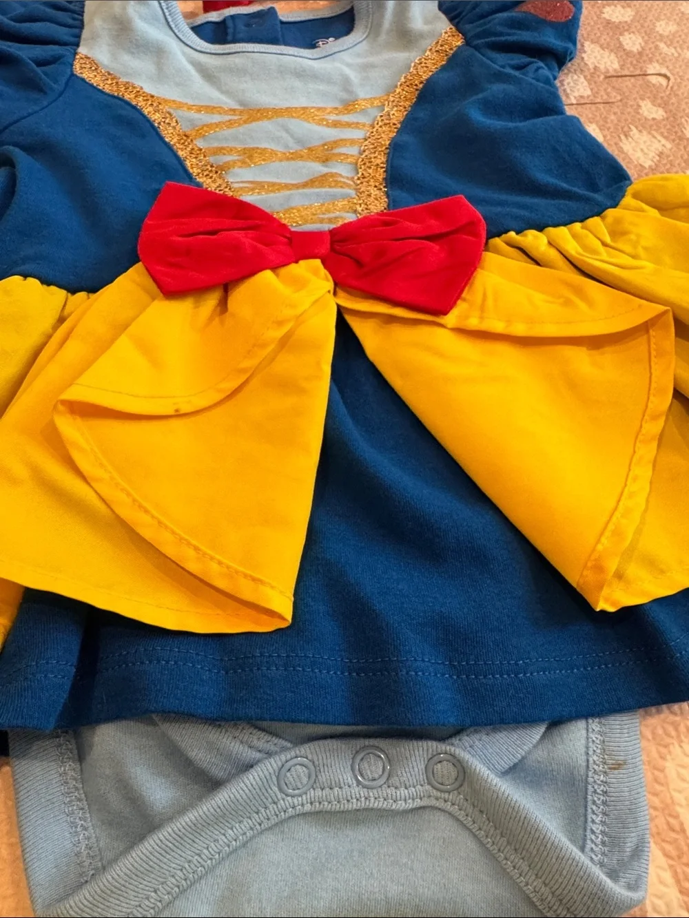 Disney Baby Snow White Costume Bundle 18-24M Dress Bodysuit Shoes Headband
